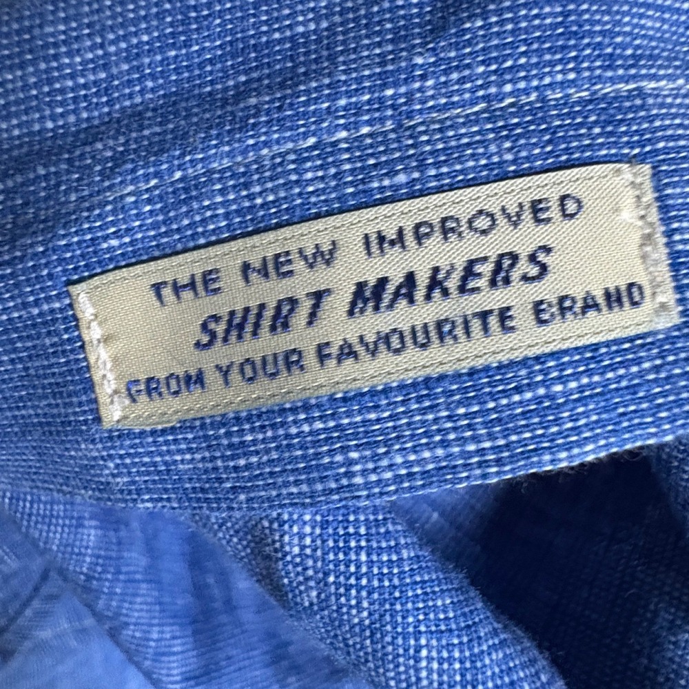Scotch & Soda Blue Linen Blend Long Sleeve Button Down Shirt Size Large - Picture 5 of 6